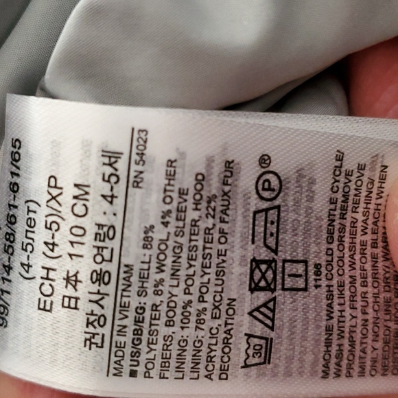 🆕️ GAP GIRLS GREY WOOL COAT 🤍 - Picture 10 of 10